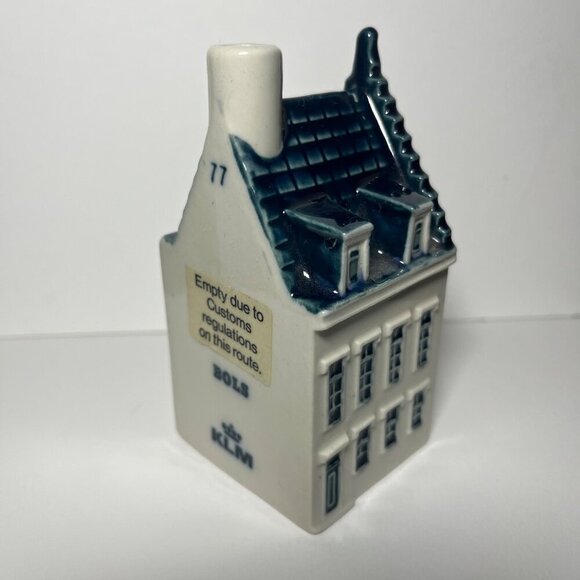 KLM Delft Blue House Miniature No. 77 Ceramic Collectible *empty* - Picture 4 of 9